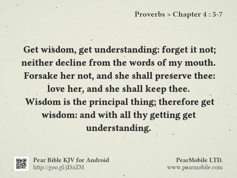 Proverbs, Chapter 4:5-7